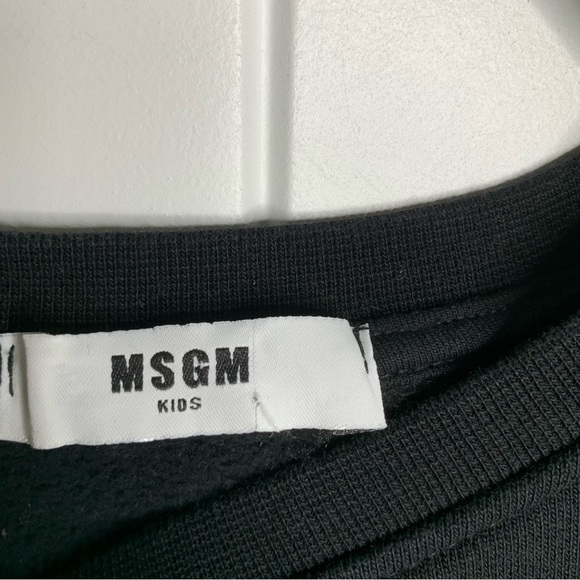 MSGM black embroidered butterfly sweatshirt size small‎ minimalist - Picture 4 of 9